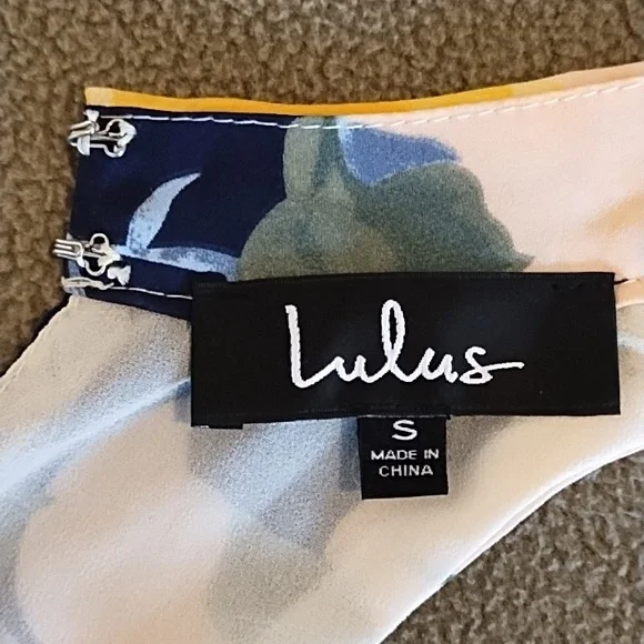 Lulu's Yellow and Blue Floral Mini Dress EUC - Picture 7 of 9